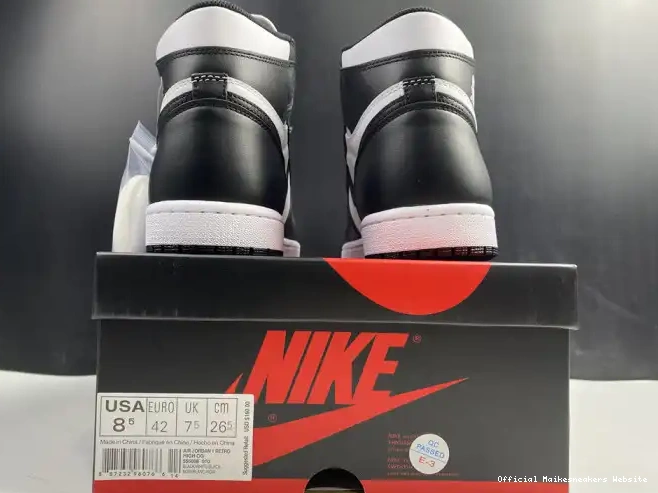 Official Maikesneakers Black Air (2014) 555088-010 White Jordan Retro 1 0518